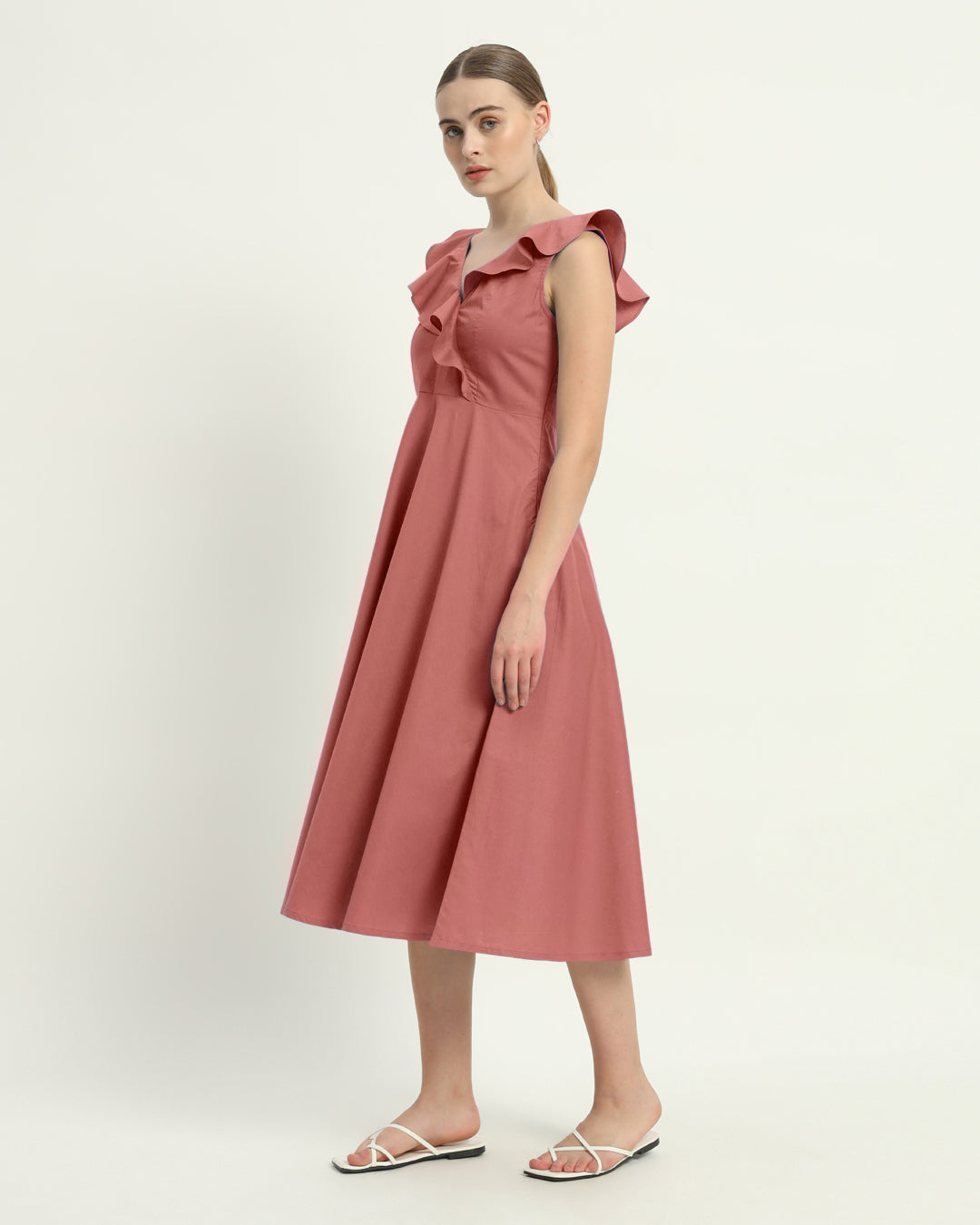 The Ivory Pink Albany Cotton Dress
