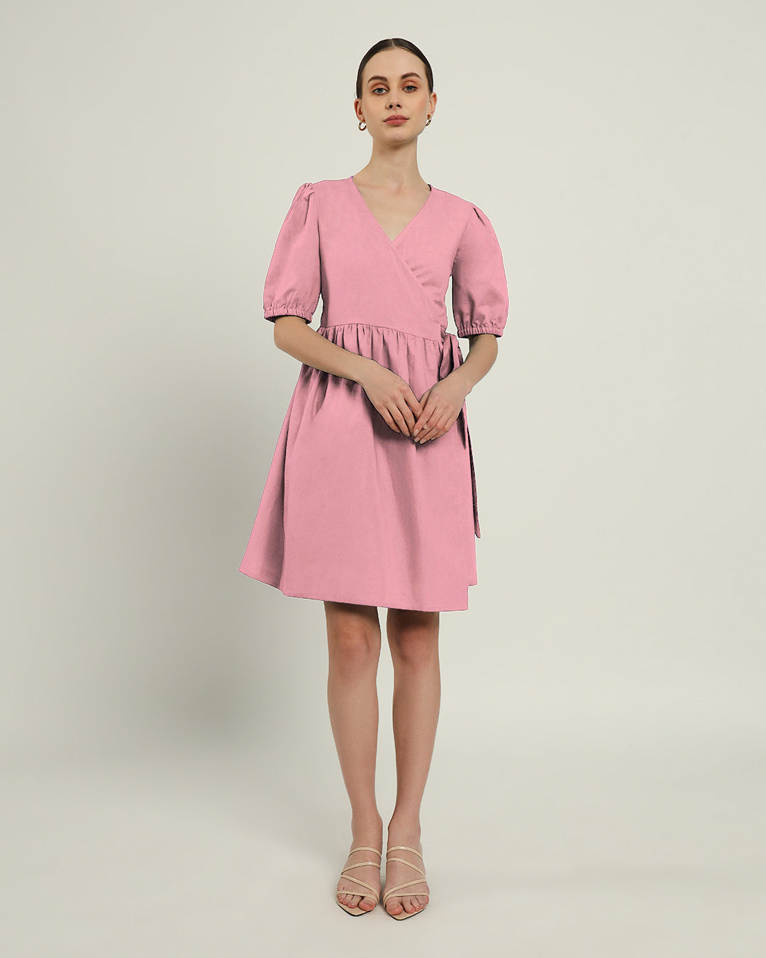 The Inzai Fondant Pink Cotton Dress