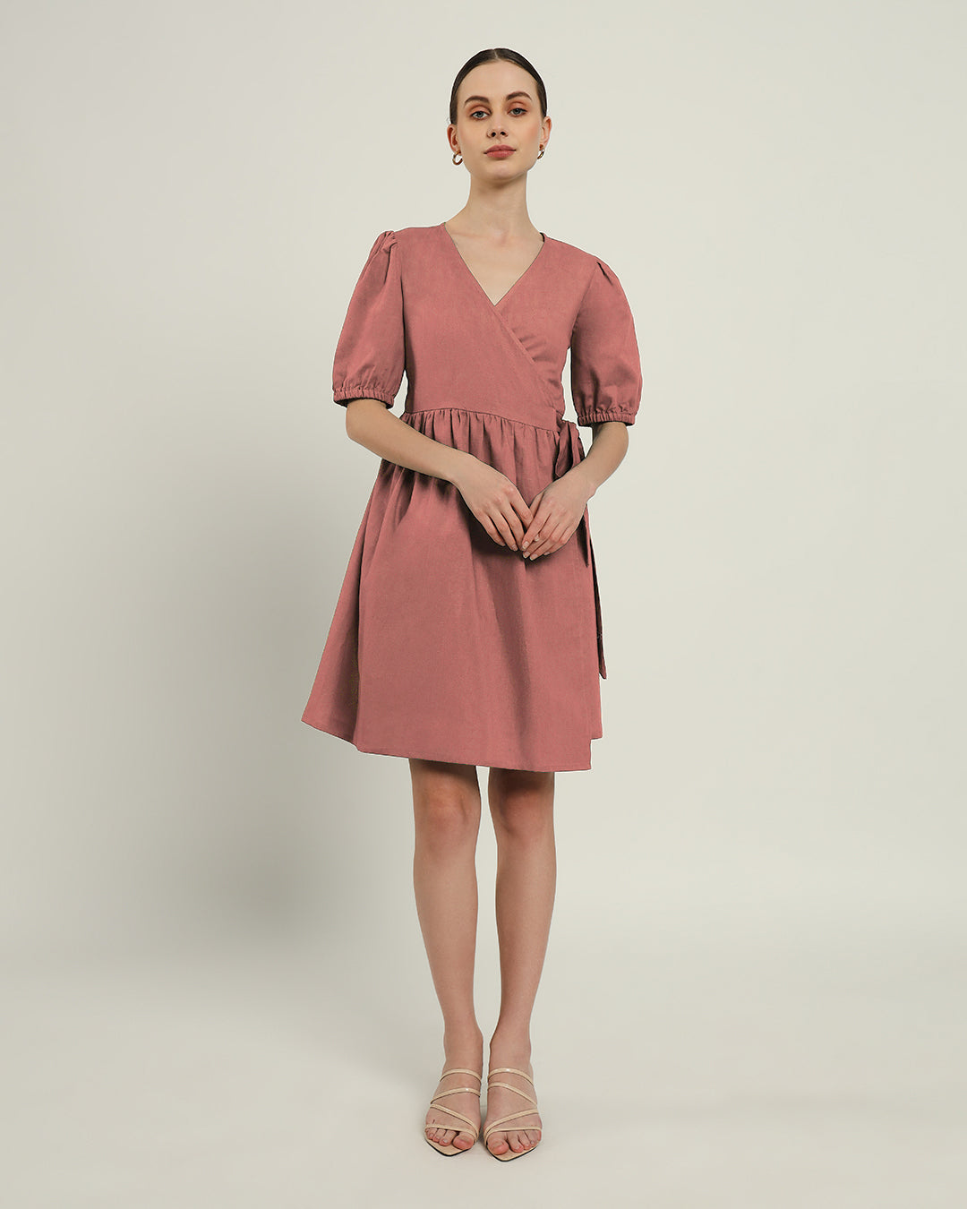 The Inzai Ivory Pink Cotton Dress
