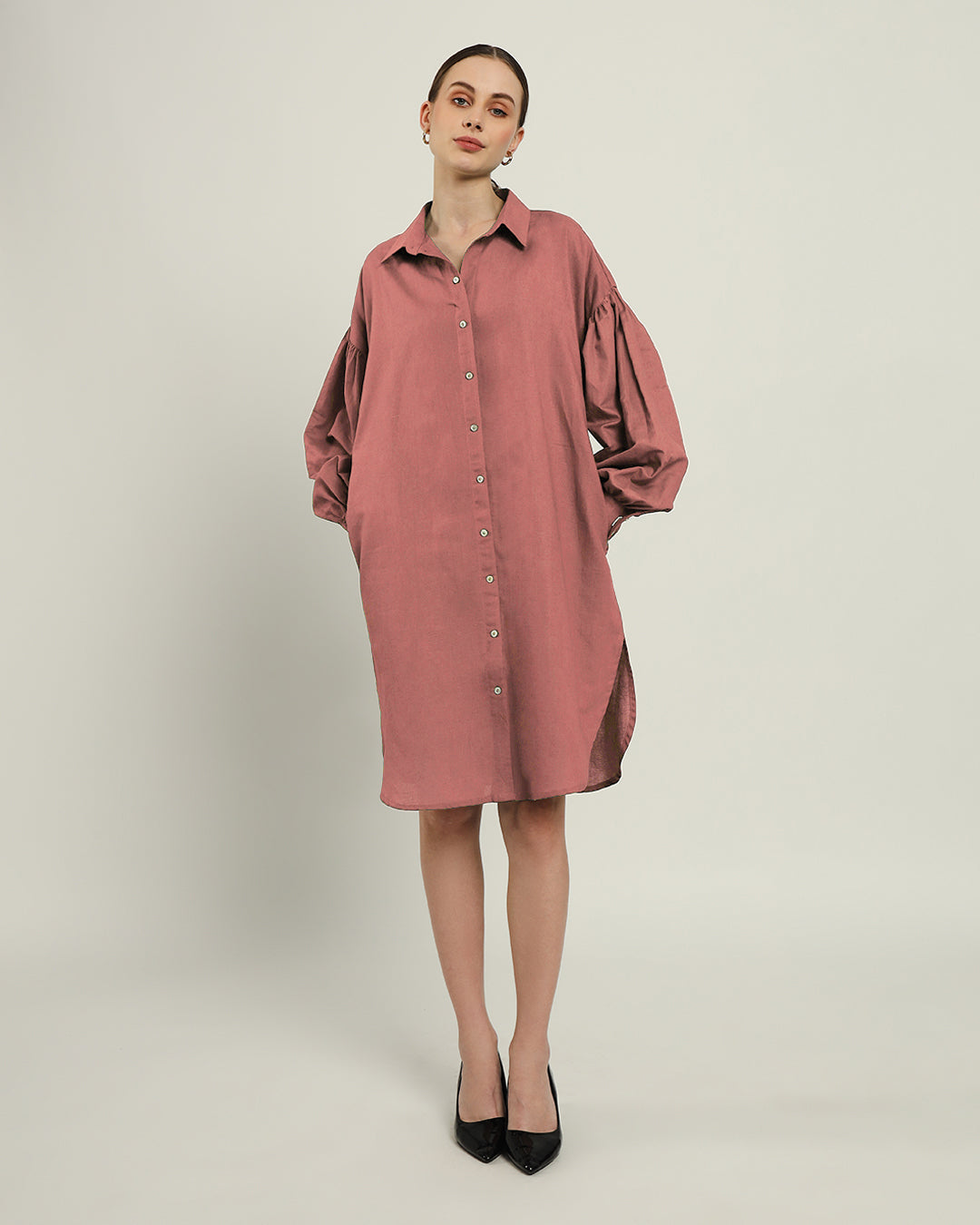The Derby Ivory Pink Cotton Dress