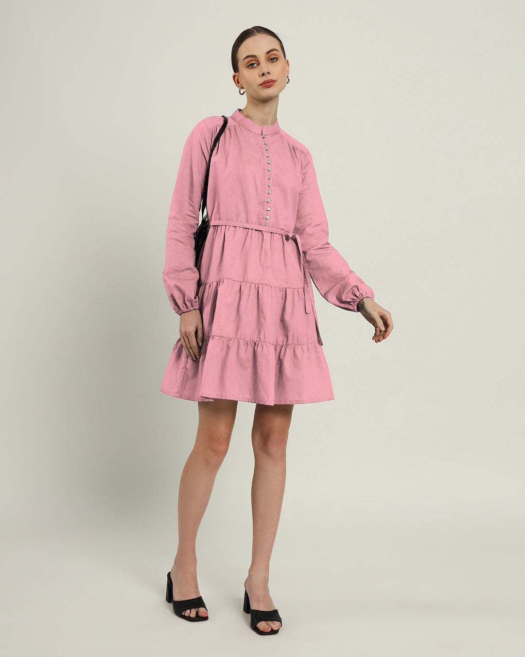 The Ely Fondant Pink Cotton Dress