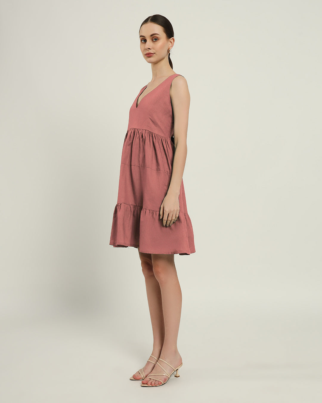 The Minsk Ivory Pink Cotton Dress