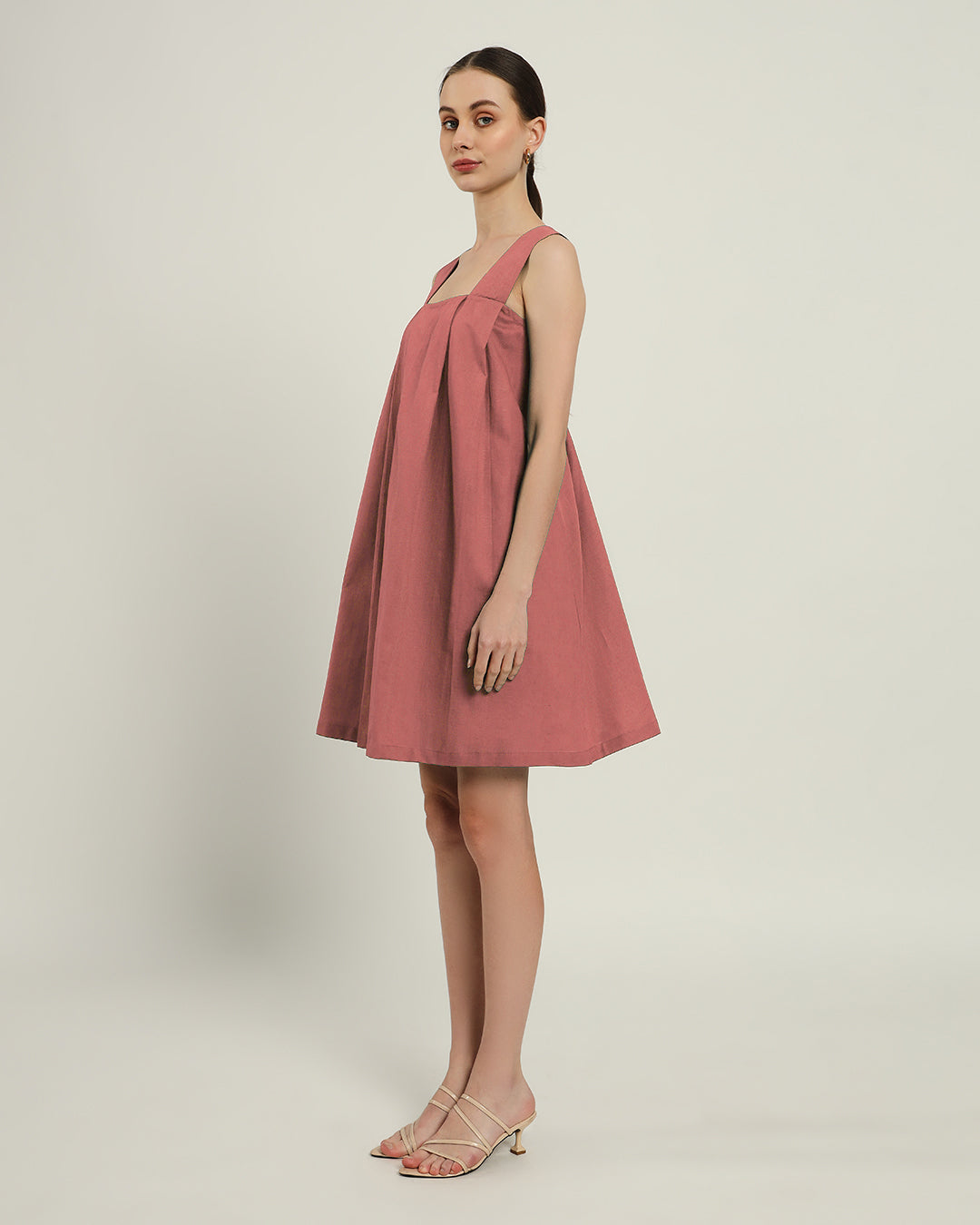 The Larissa Ivory Pink Cotton Dress