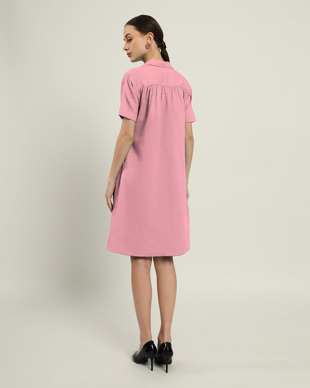 The Lancaster Fondant Pink Cotton Dress