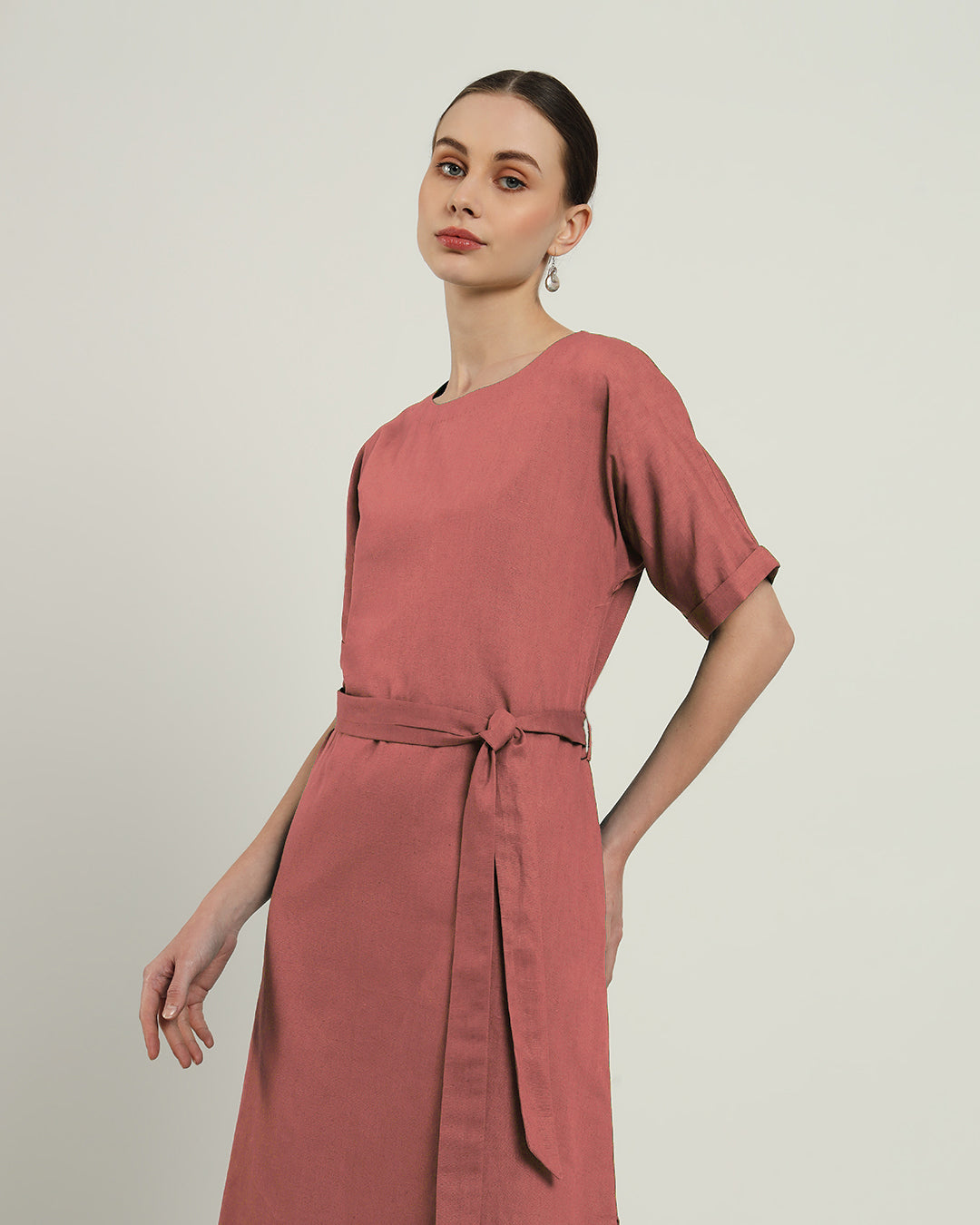 The Tayma Ivory Pink Cotton Dress