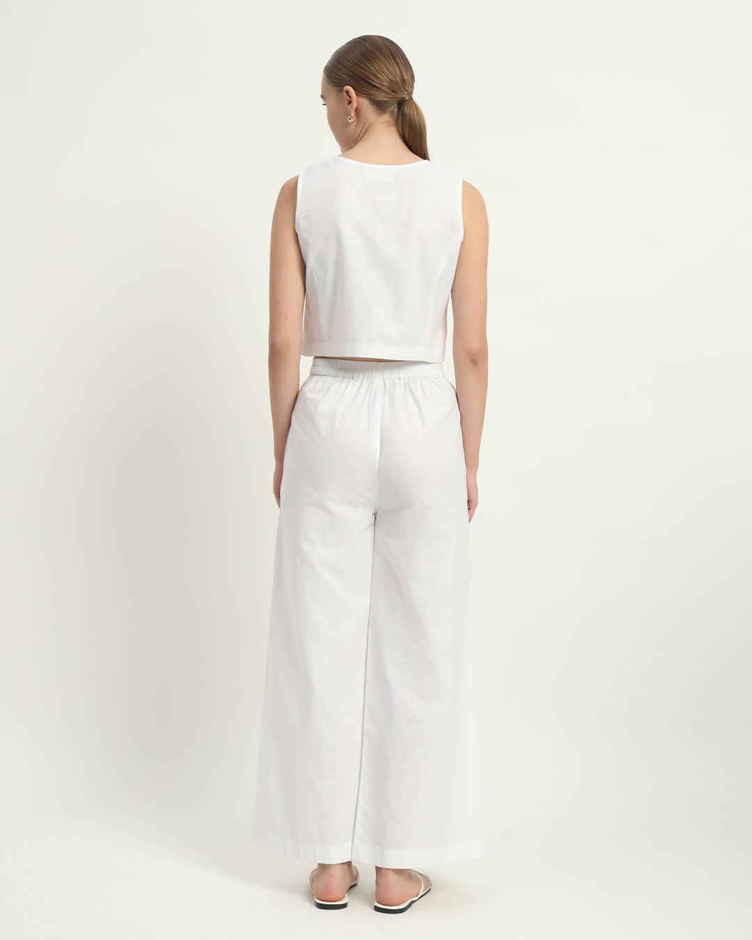 Pants Matching Set- White Viva La Verve Linen