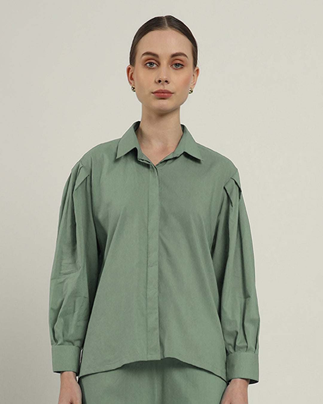 Mint Flare & Flair Shirt Top (Without Bottoms)