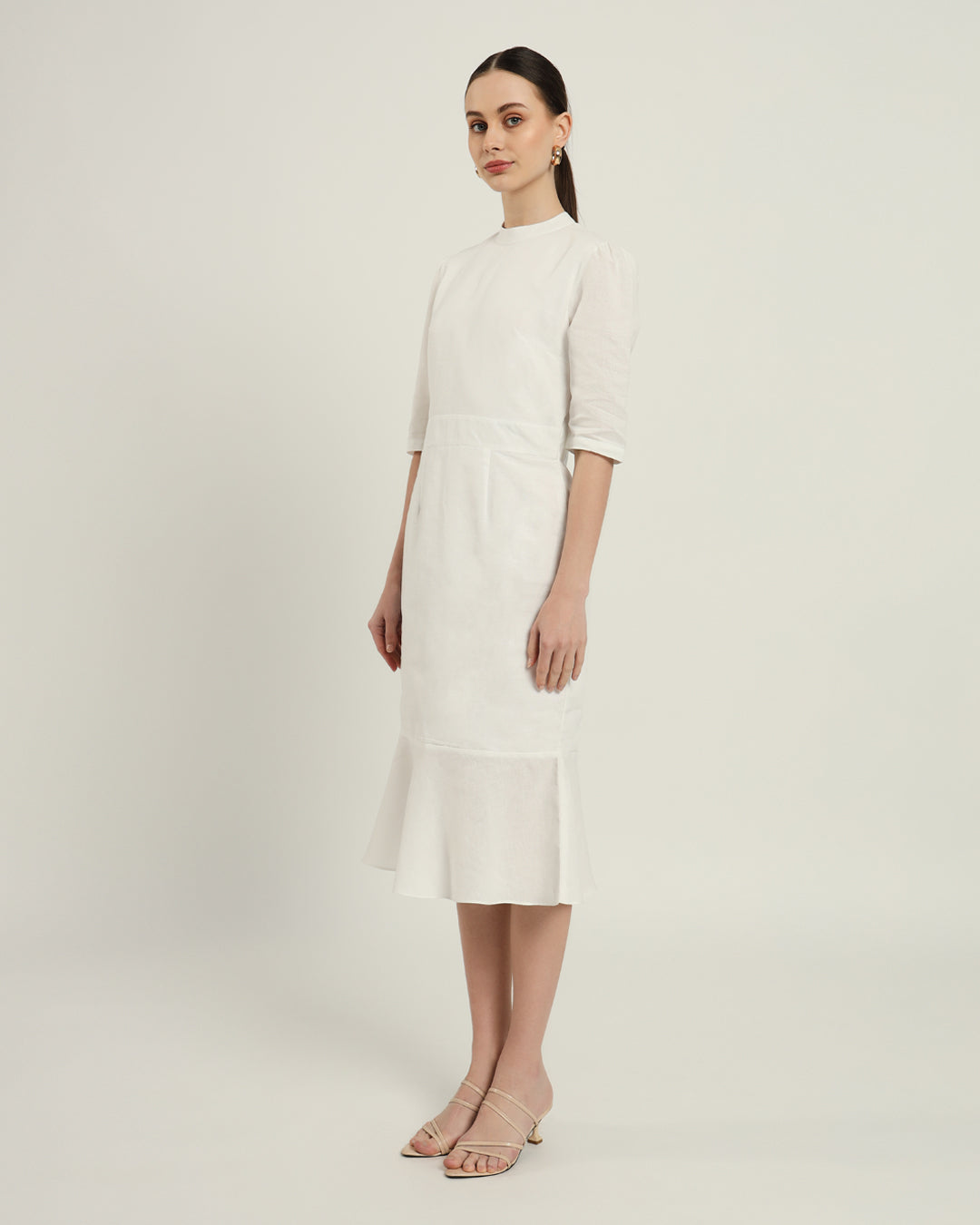 The Charlotte Daisy White Linen Dress