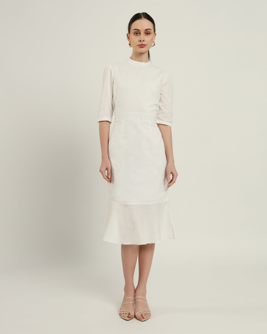 The Charlotte Daisy White Linen Dress