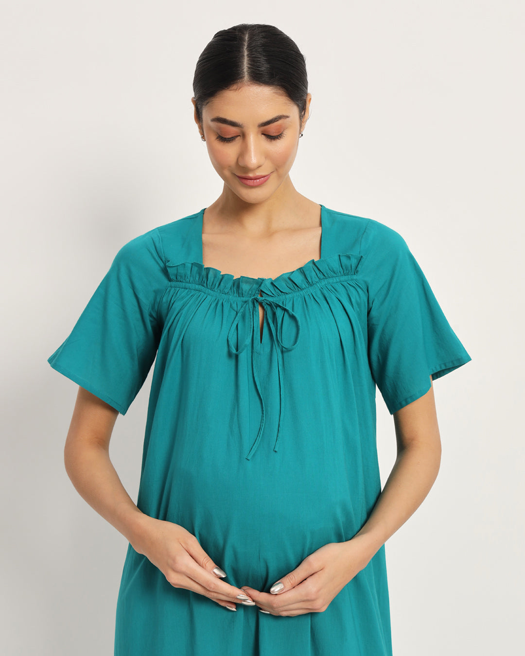 Green Gleam Mama's Glow Maternity & Nursing Dress