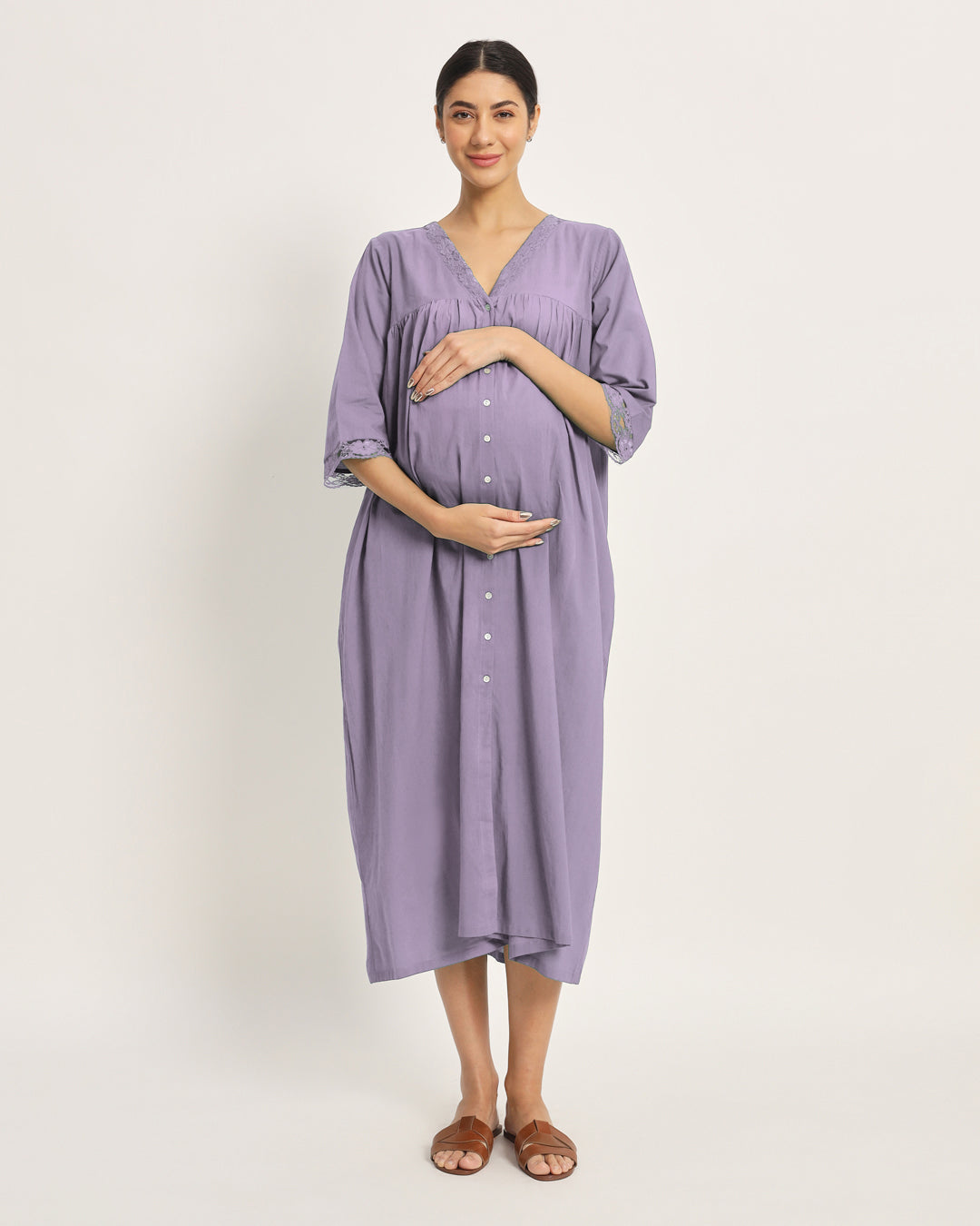 Lilac Preggo & Posh Maternity & Nursing Dress