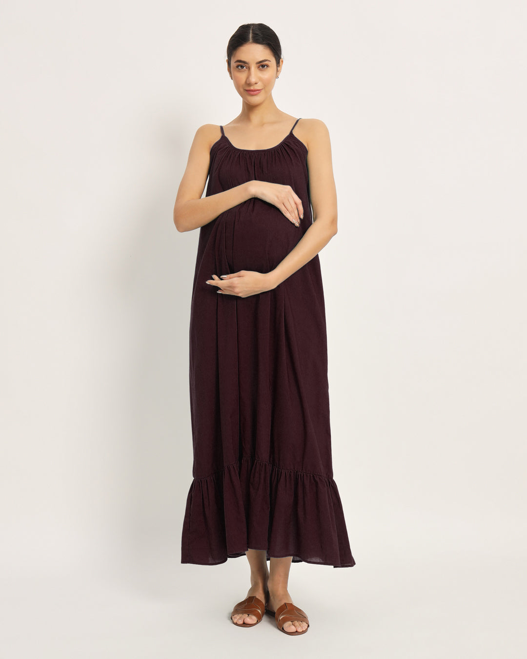 Plum Passion Belly Laugh Maternity & Nursing Dress