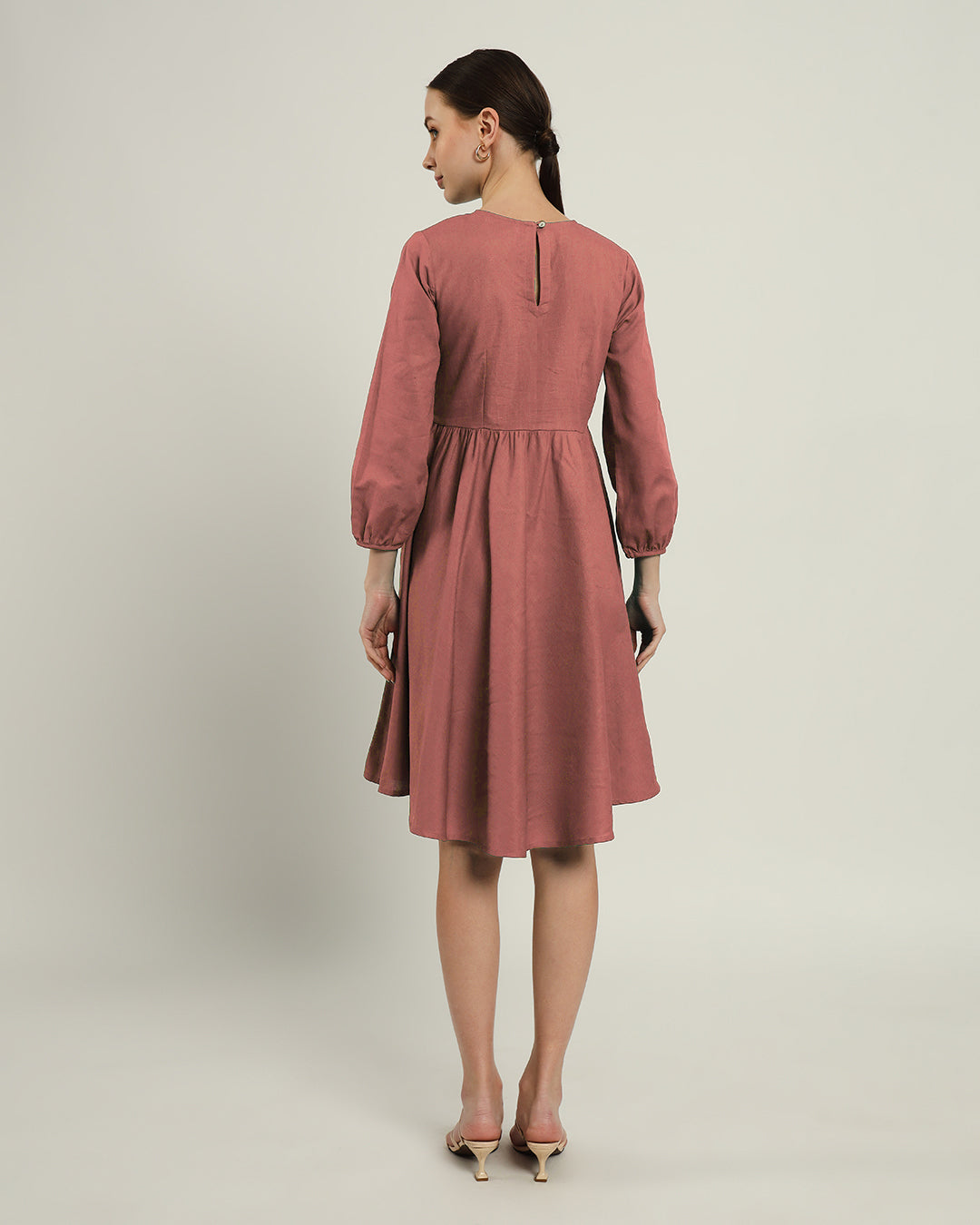 The Exeter Ivory Pink Cotton Dress