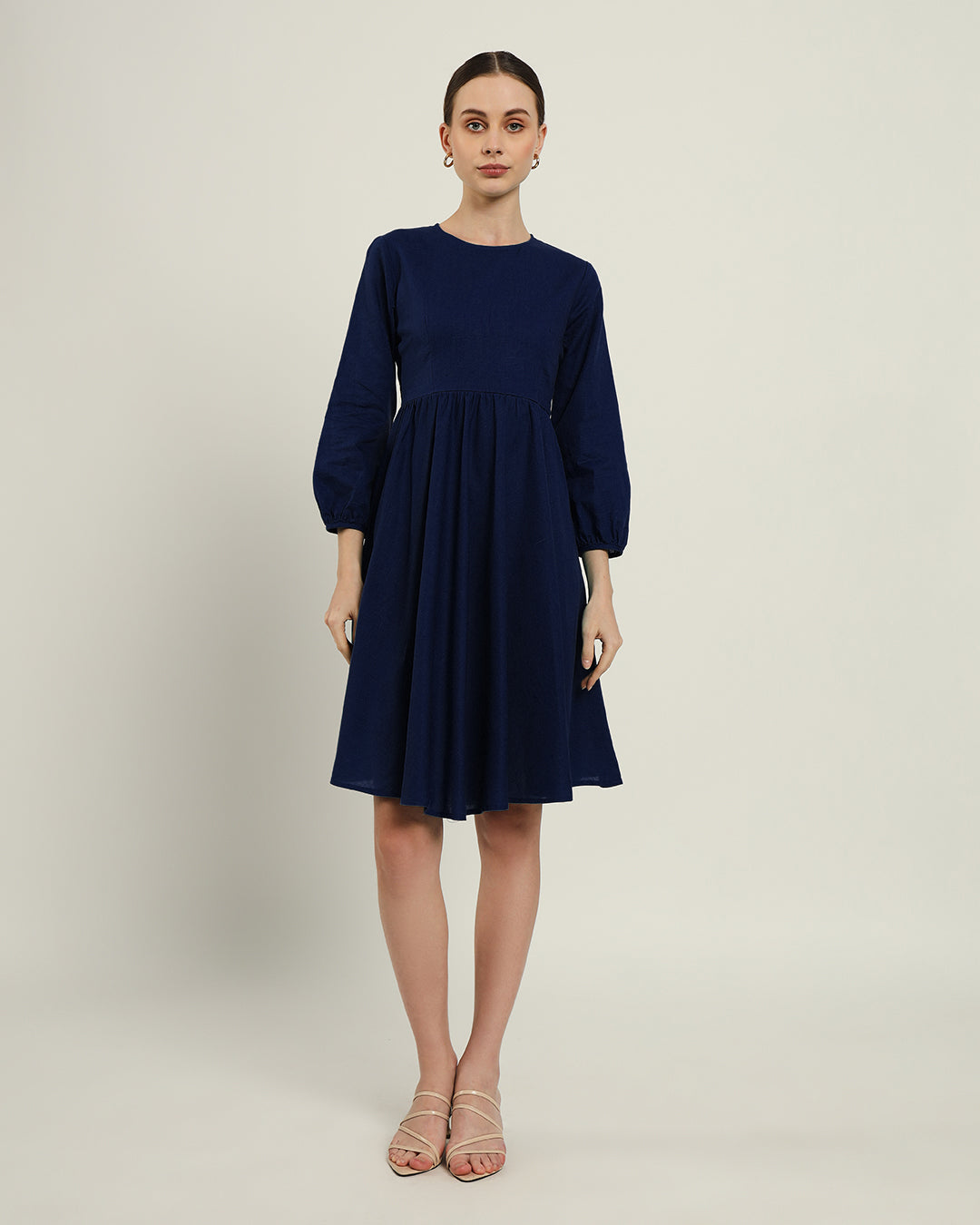 The Exeter Daisy Midnight Blue Linen Dress