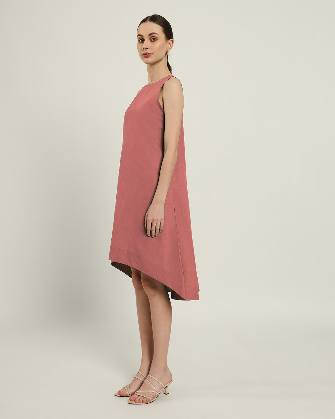 The Odesa Ivory Pink Cotton Dress