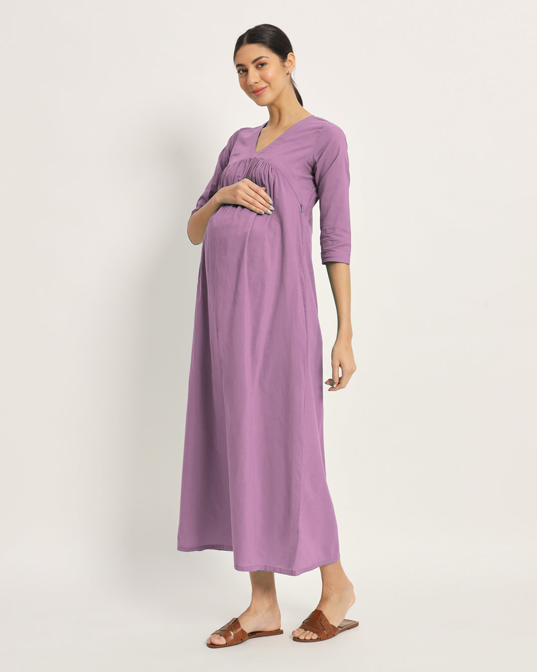 Iris Pink Bump Comfort Maternity & Nursing Dress