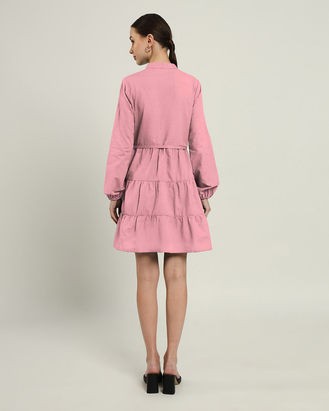 The Ely Fondant Pink Cotton Dress