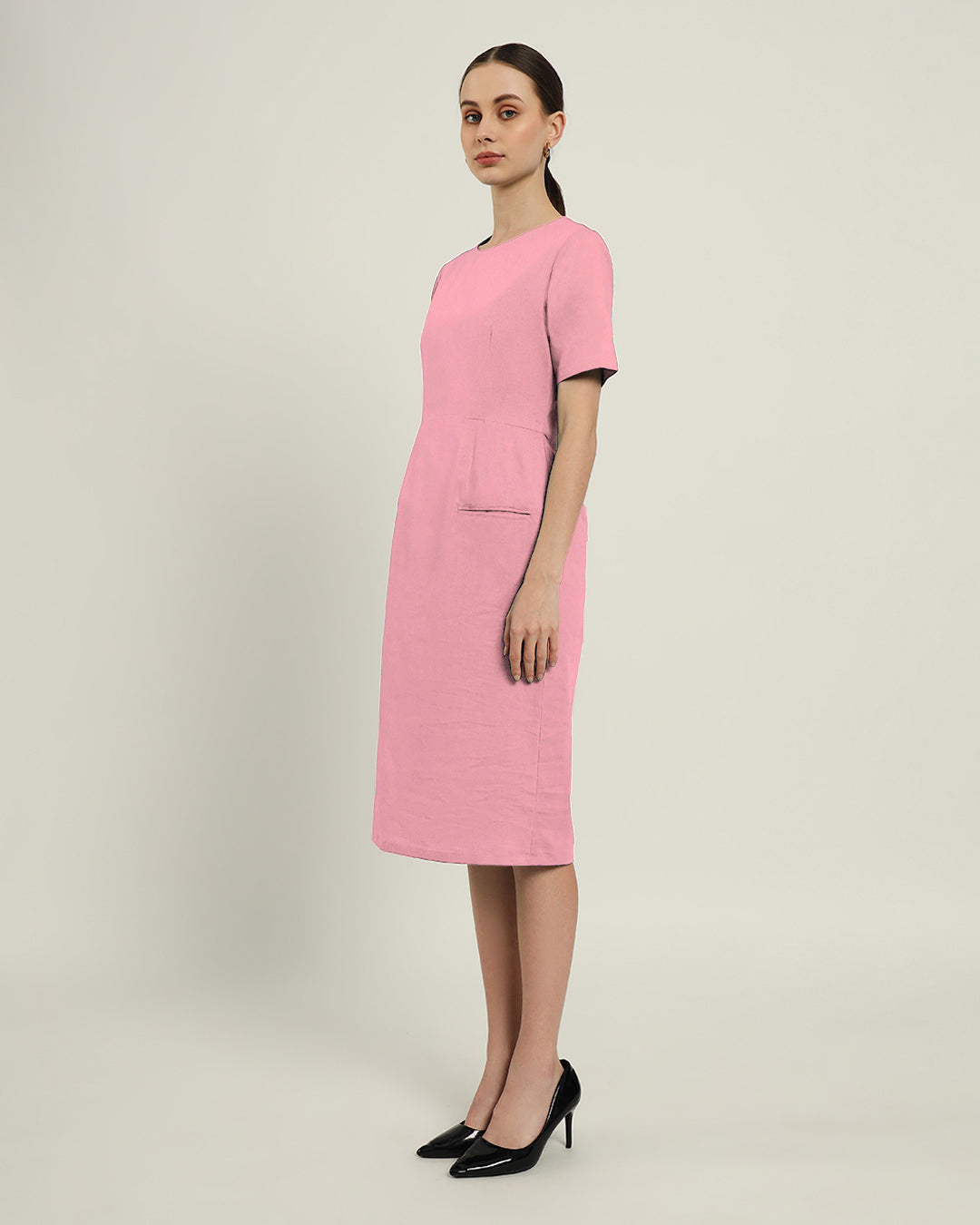 The Cairo Fondant Pink Cotton Dress