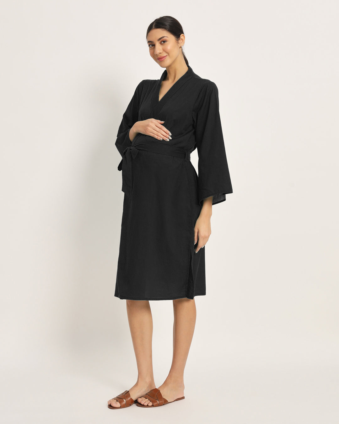 Classic Black Bump & Beyond Maternity & Nursing Dress