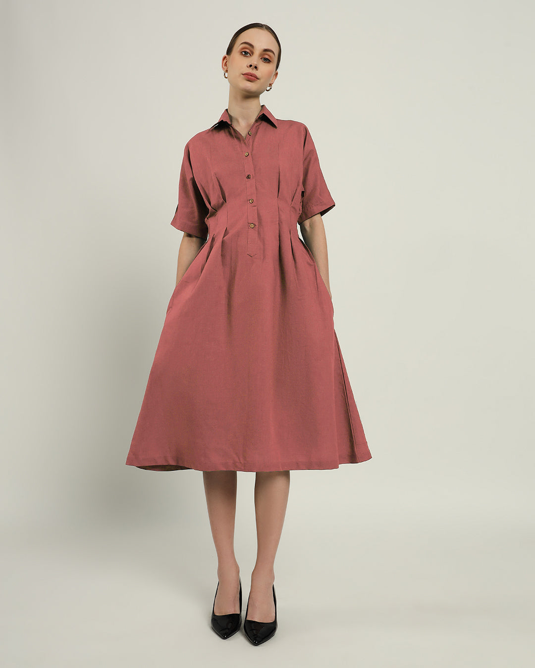 The Salford Ivory Pink Cotton Dress