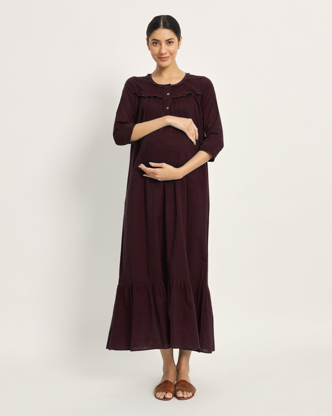 Plum Passion Bella Mama Maternity & Nursing Dress
