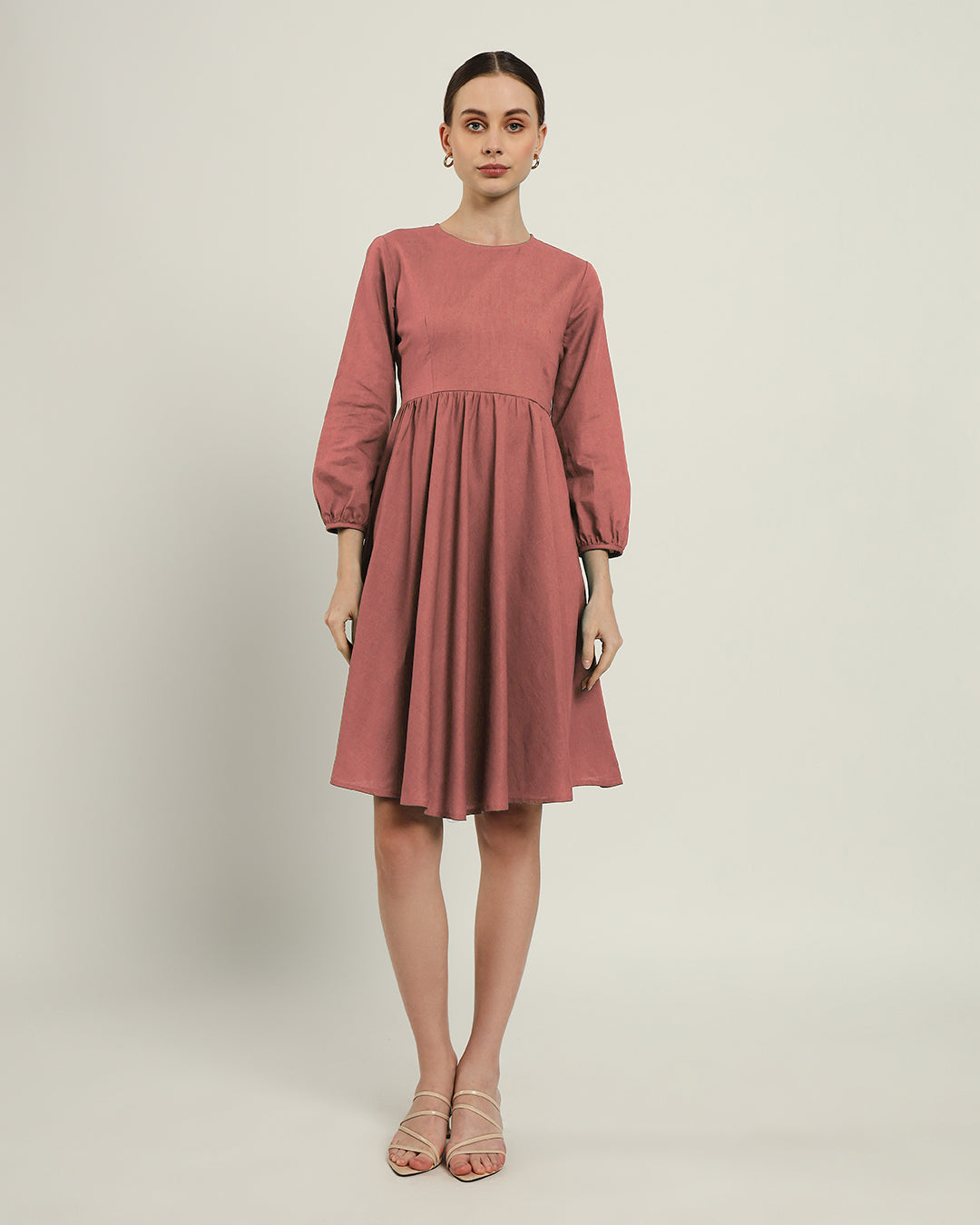 The Exeter Ivory Pink Cotton Dress