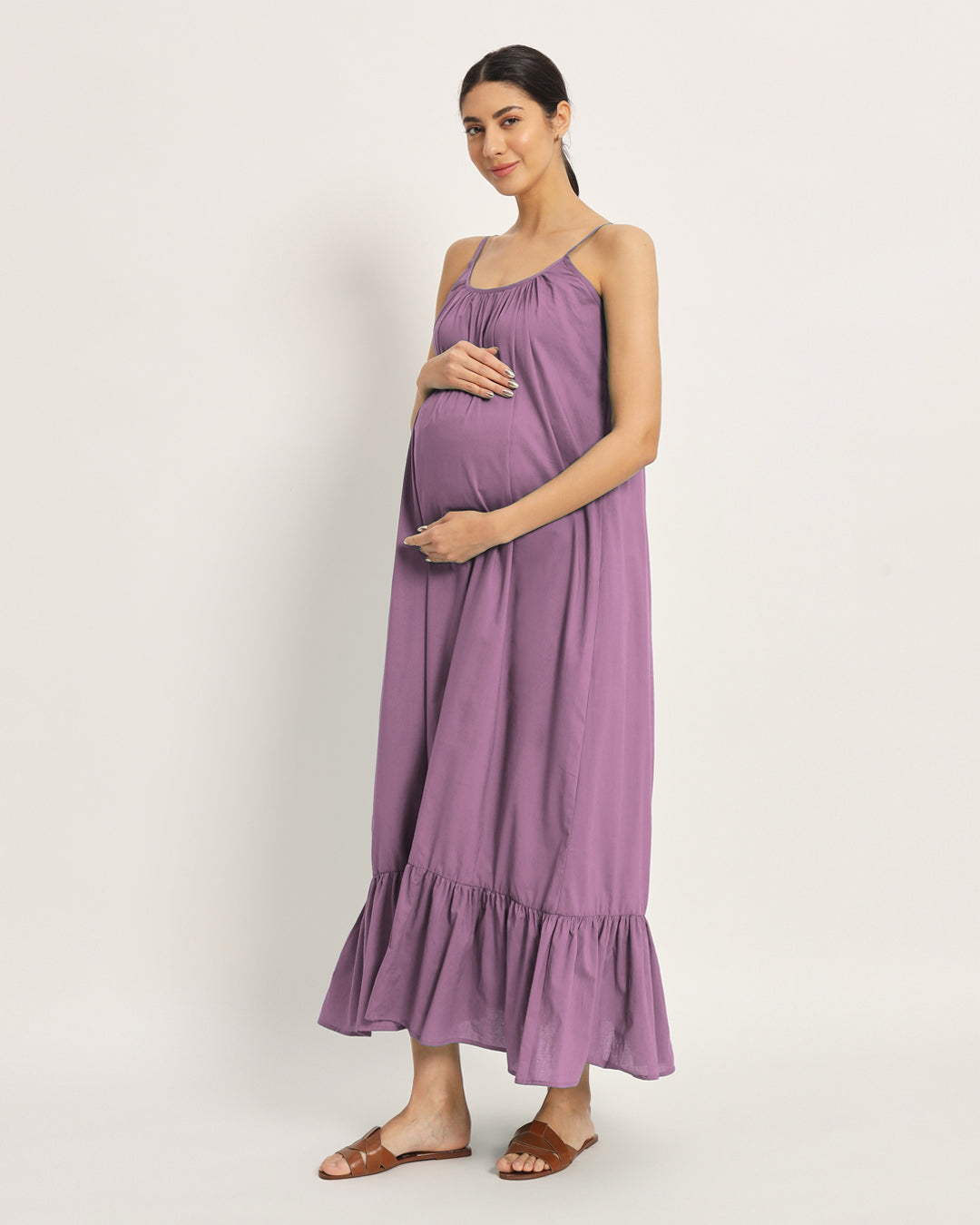Iris Pink Belly Laugh Maternity & Nursing Dress