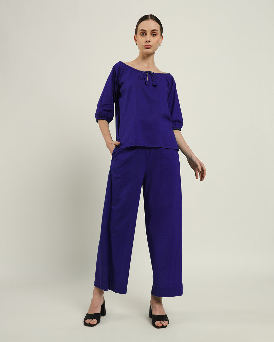 Pants Matching Set- Aurora Purple Effortless BowtNeck