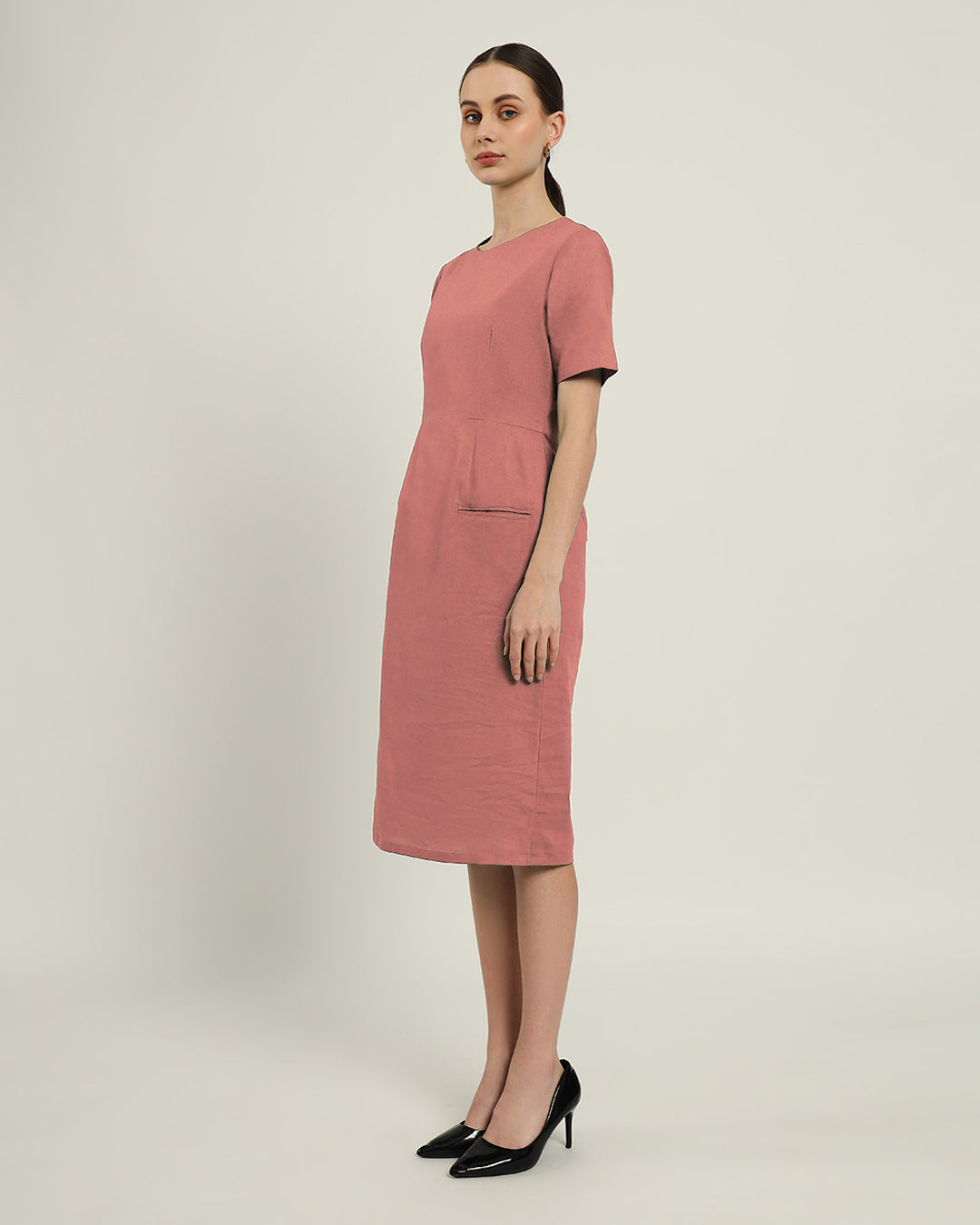 The Cairo Ivory Pink Cotton Dress