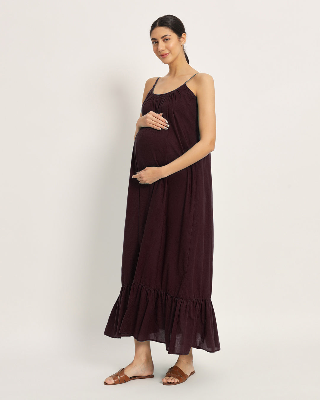 Plum Passion Belly Laugh Maternity & Nursing Dress
