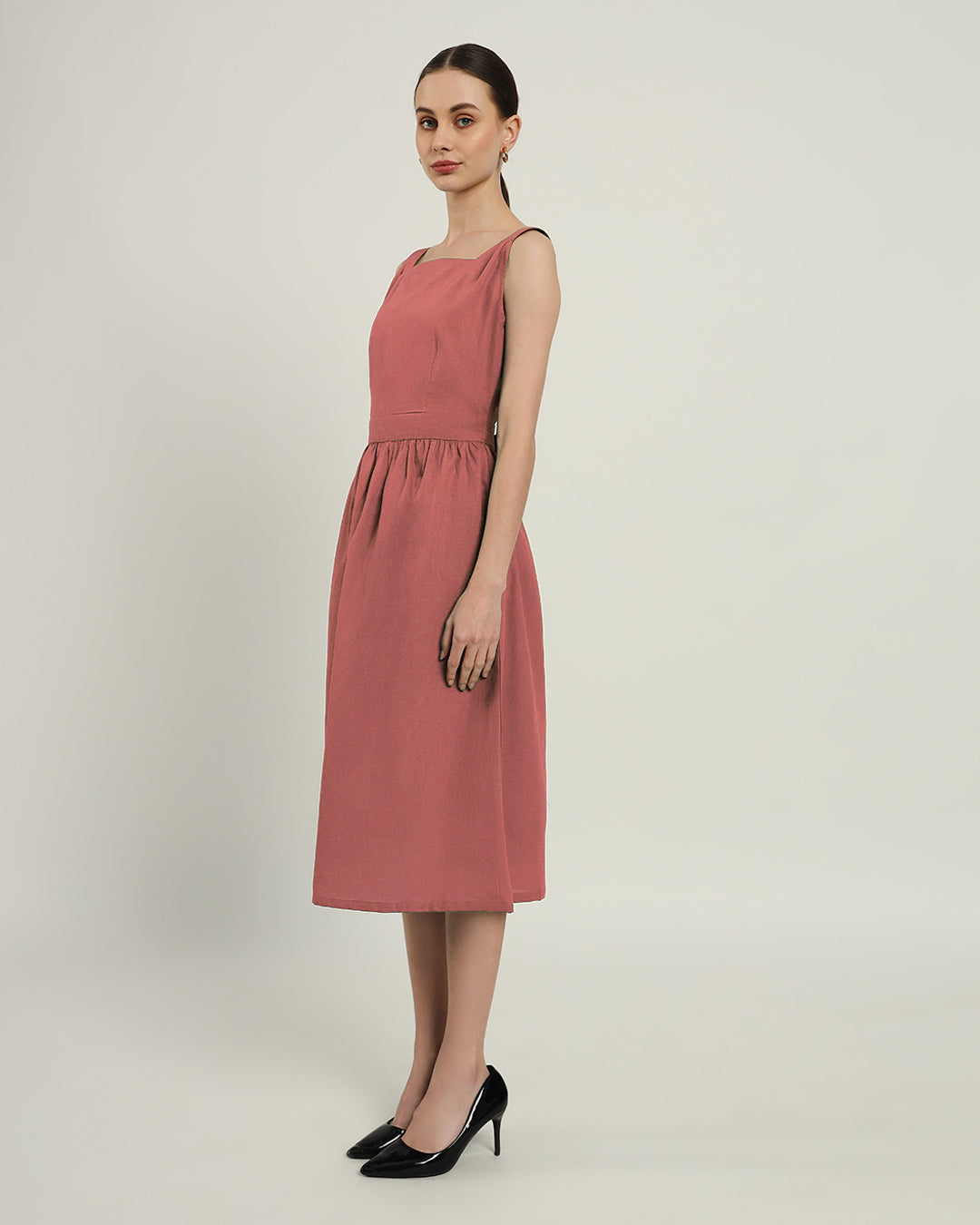The Mihara Ivory Pink Cotton Dress