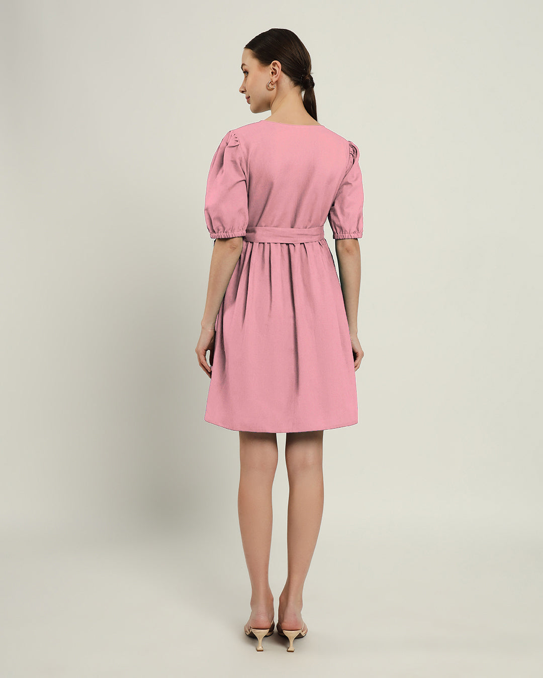 The Inzai Fondant Pink Cotton Dress