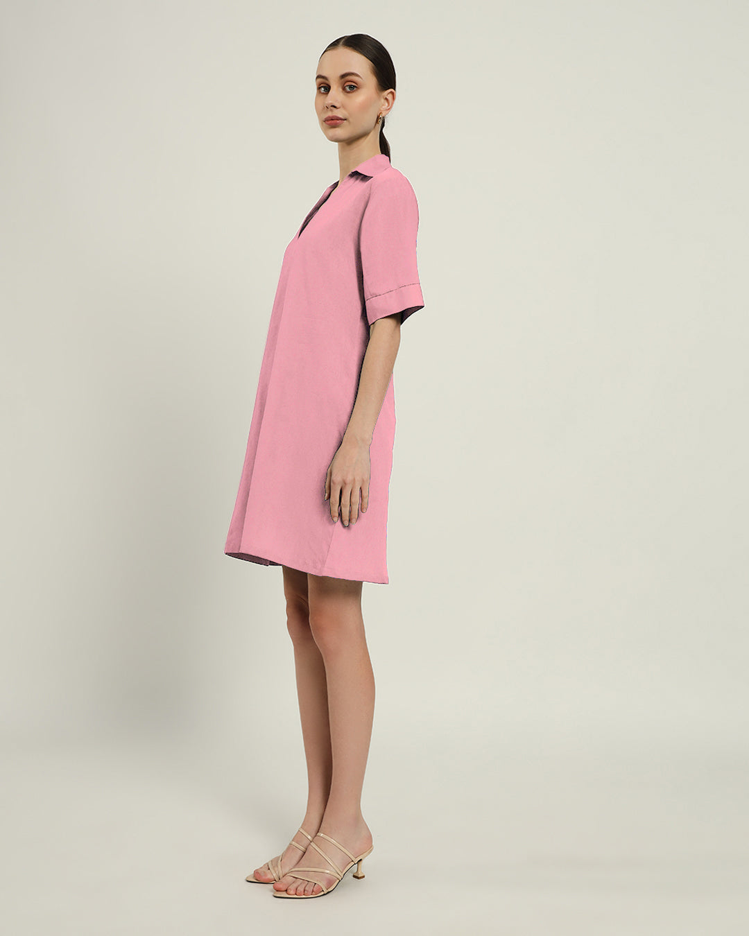The Ermont Fondant Pink Cotton Dress