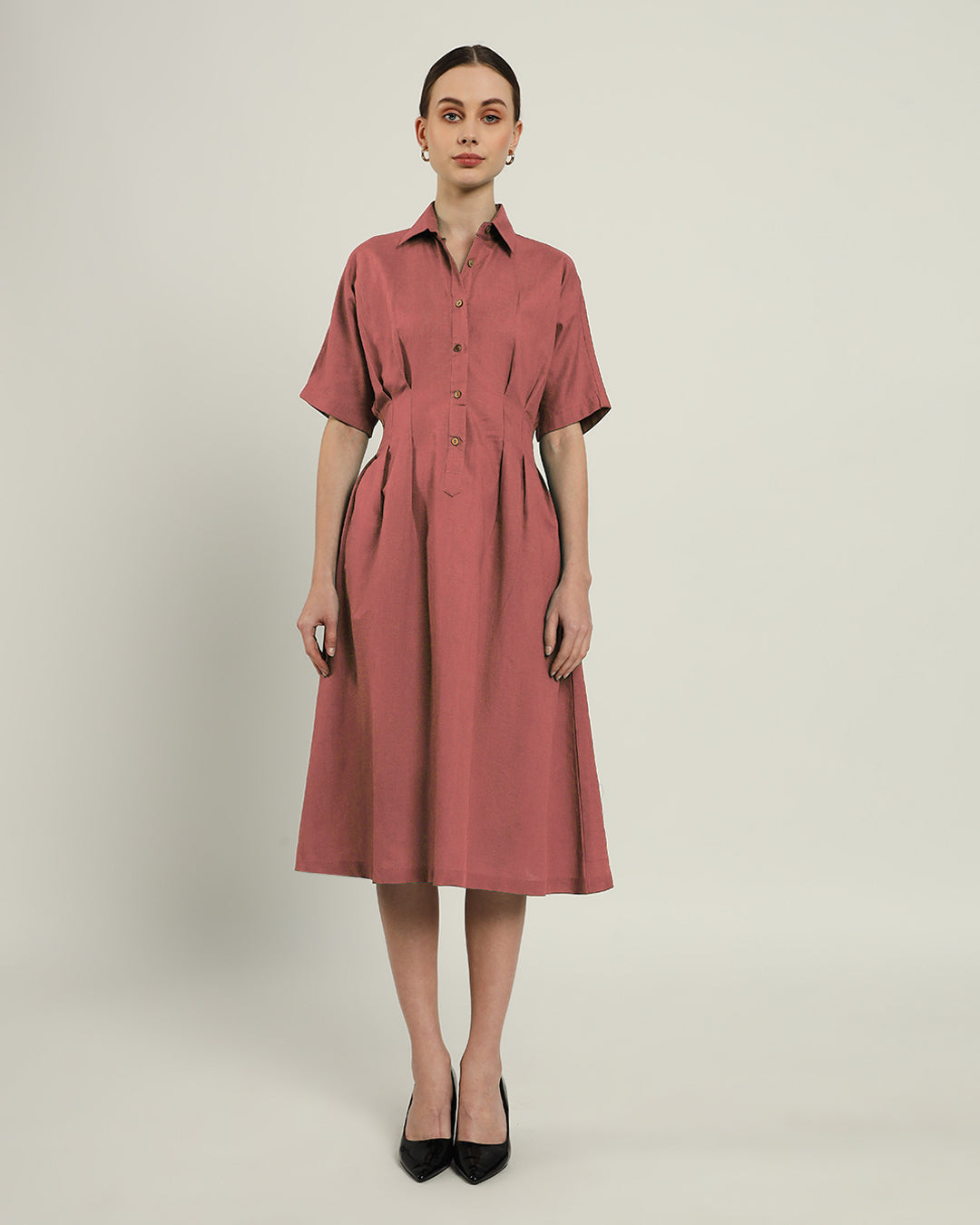 The Salford Ivory Pink Cotton Dress