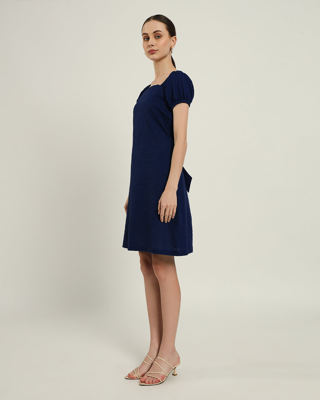 The Arar Daisy Midnight Blue Linen Dress