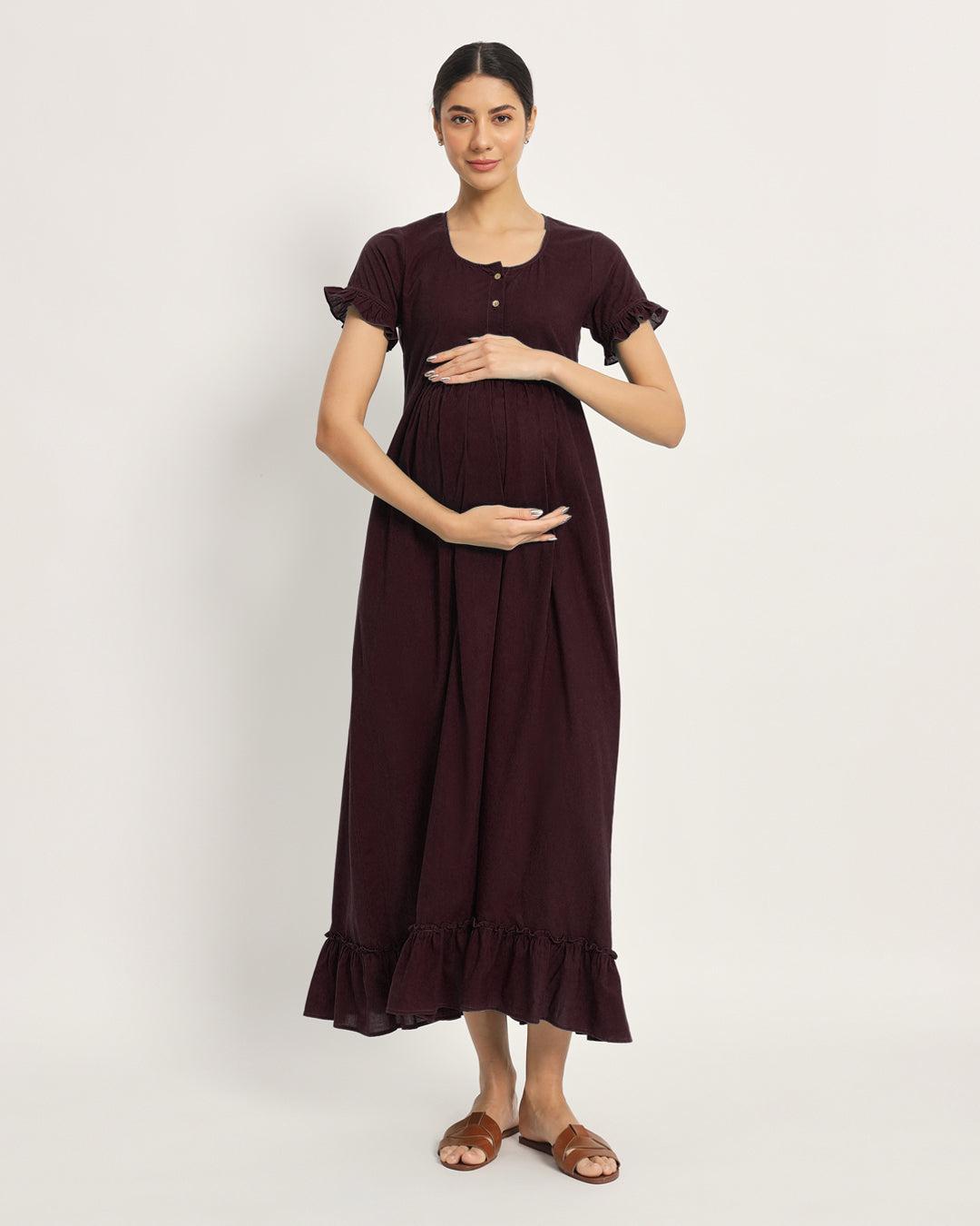 Plum Passion Bumpin' & Stylin' Maternity & Nursing Dress