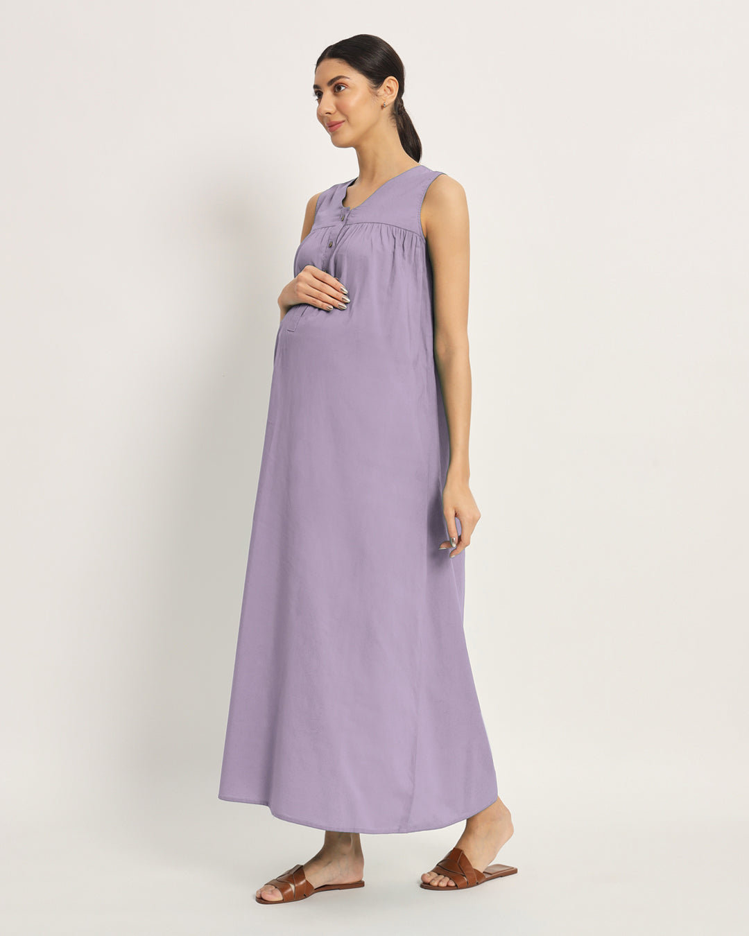 Lilac Mommylicious Maternity & Nursing Dress