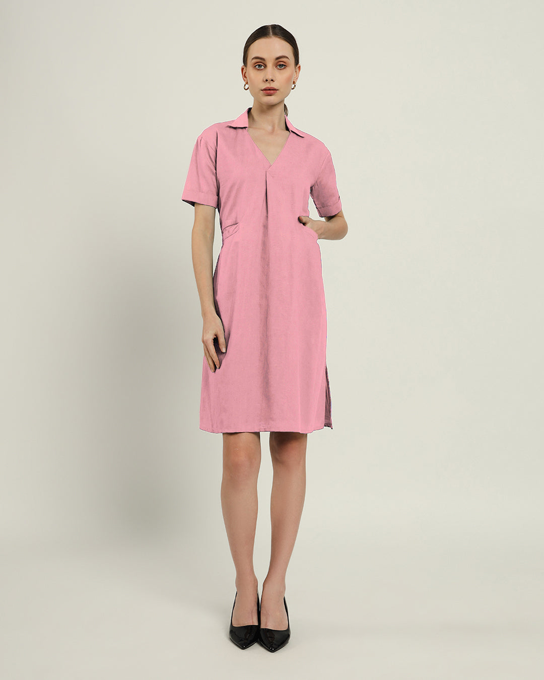 The Lancaster Fondant Pink Cotton Dress