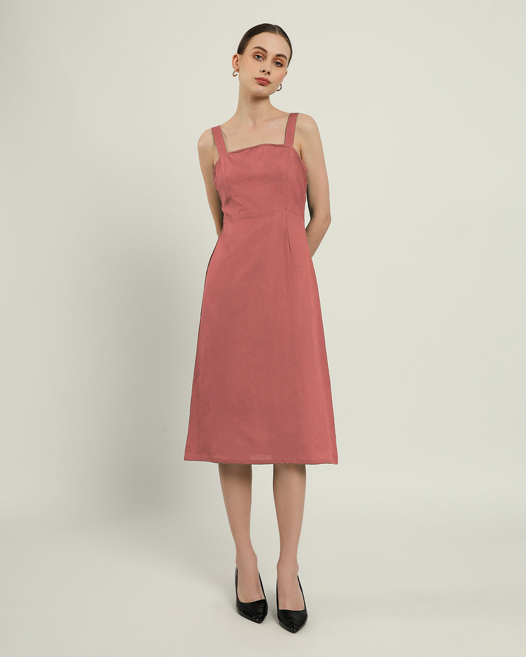 The Samara Ivory Pink Cotton Dress