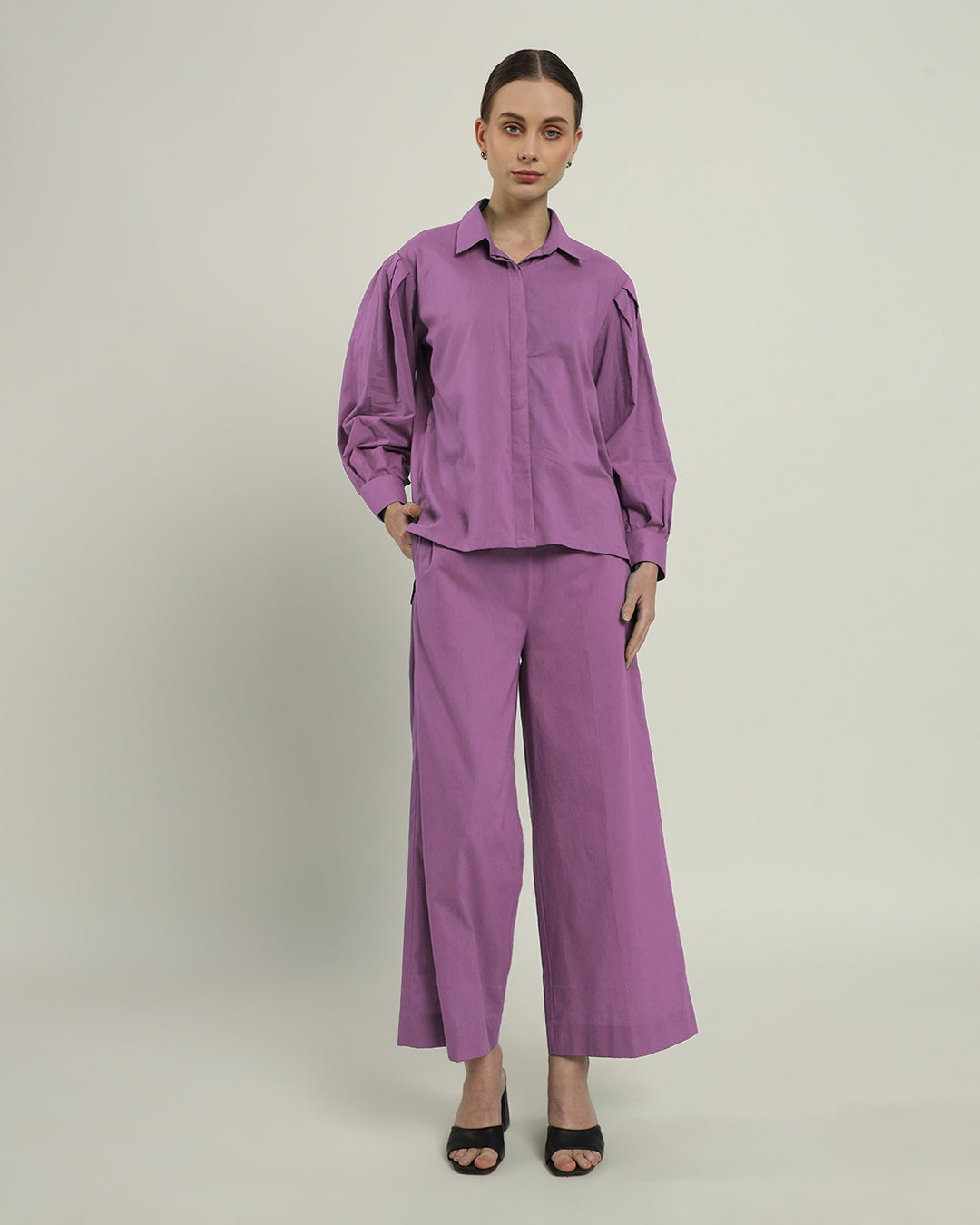 Pants Matching Set- Wisteria Purple Flare & Flair