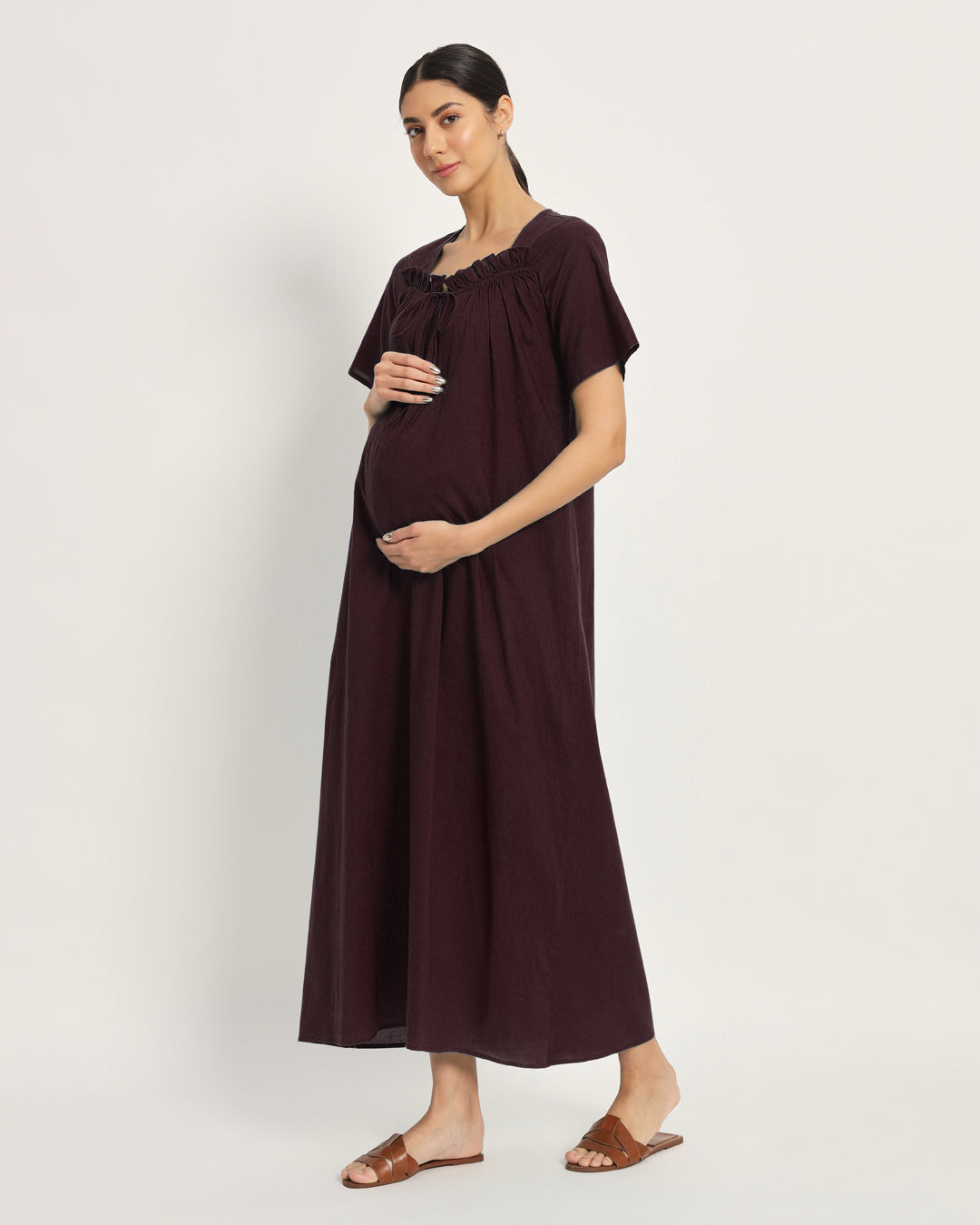 Plum Passion Mama's Glow Maternity & Nursing Dress