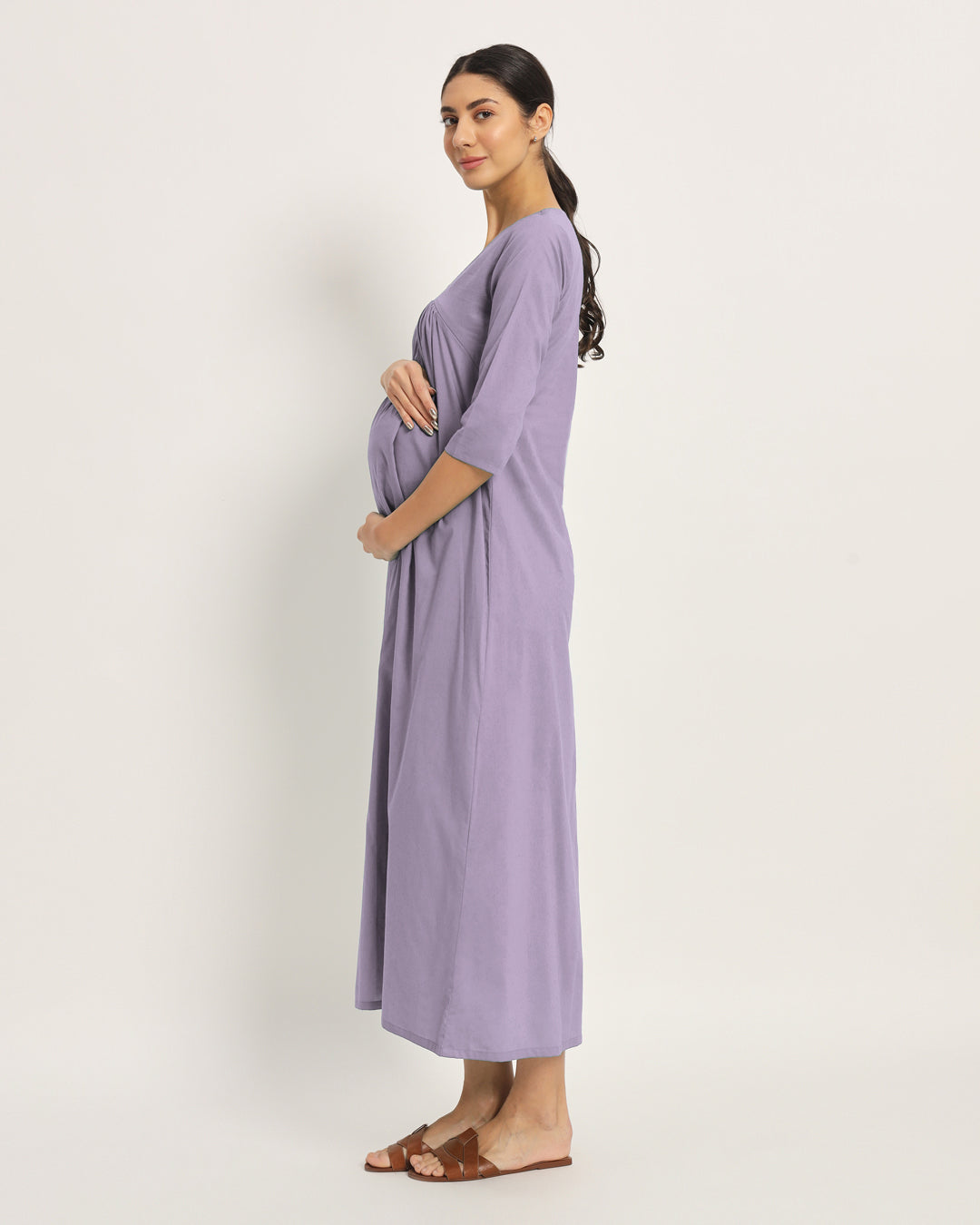 Lilac Bump Comfort Maternity & Nursing Dress