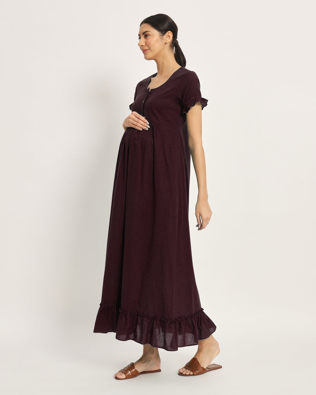 Plum Passion Bumpin' & Stylin' Maternity & Nursing Dress