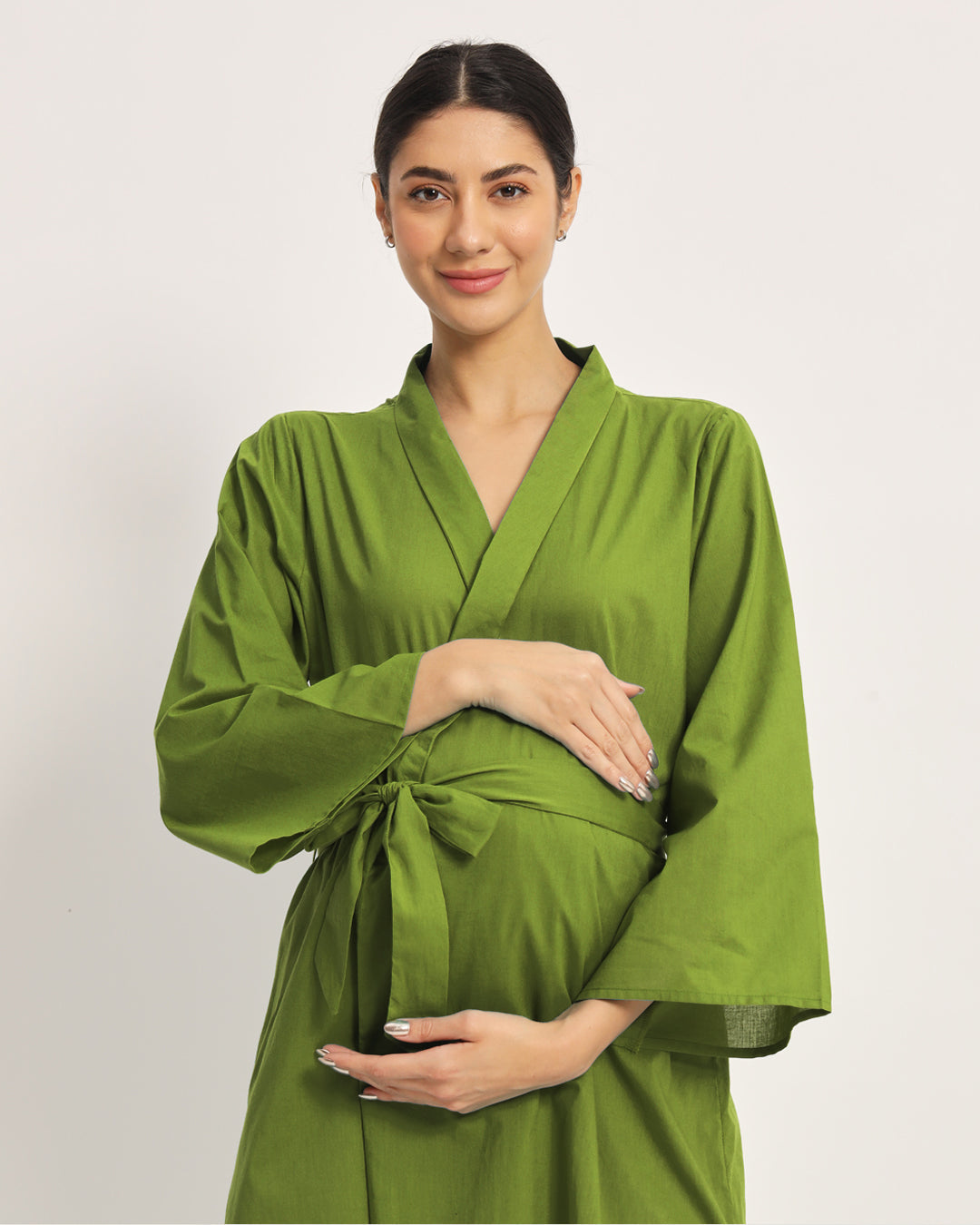 Sage Green Bump & Beyond Maternity & Nursing Dress