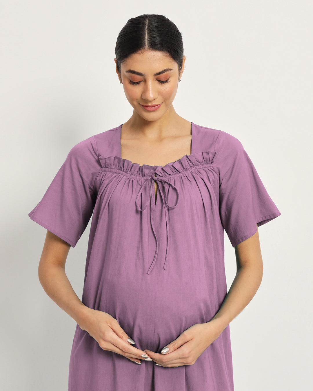 Iris Pink Mama's Glow Maternity & Nursing Dress