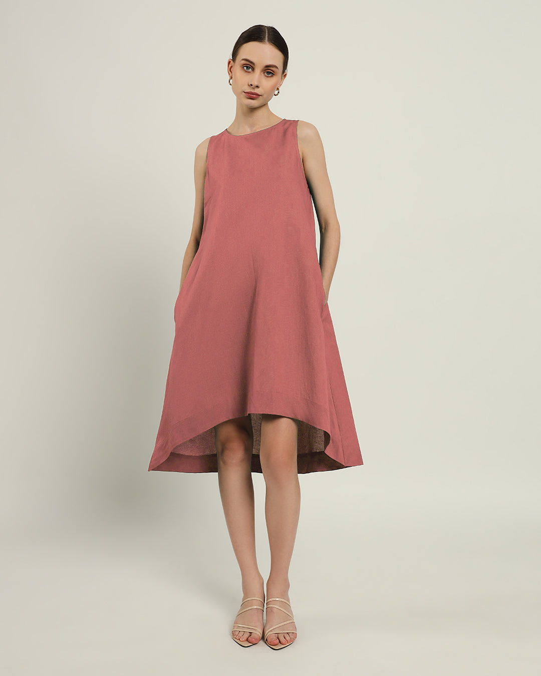 The Odesa Ivory Pink Cotton Dress