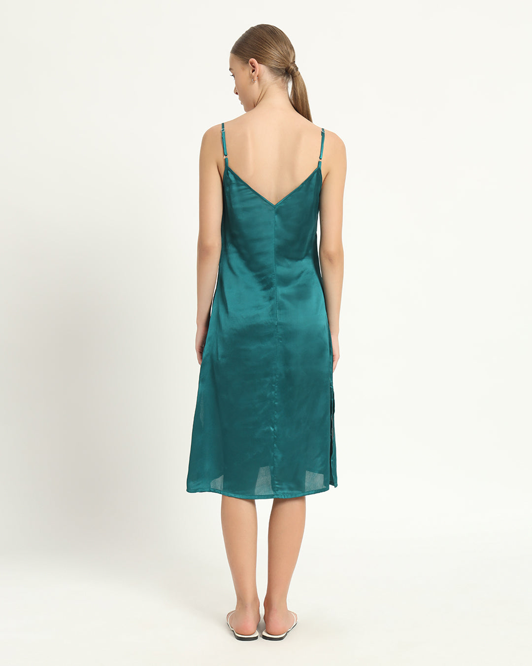 Satin Grace Deep Teal Night Dress