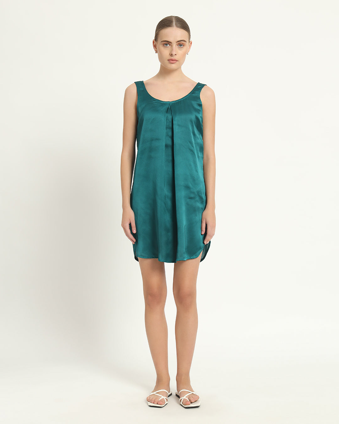 Satin Serenity Deep Teal Night Dress