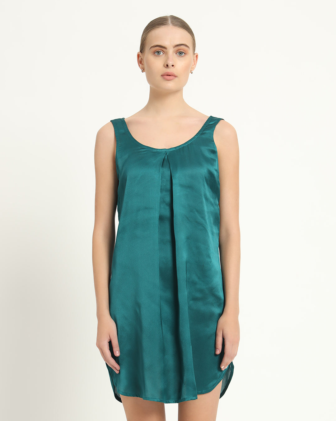 Satin Serenity Deep Teal Night Dress