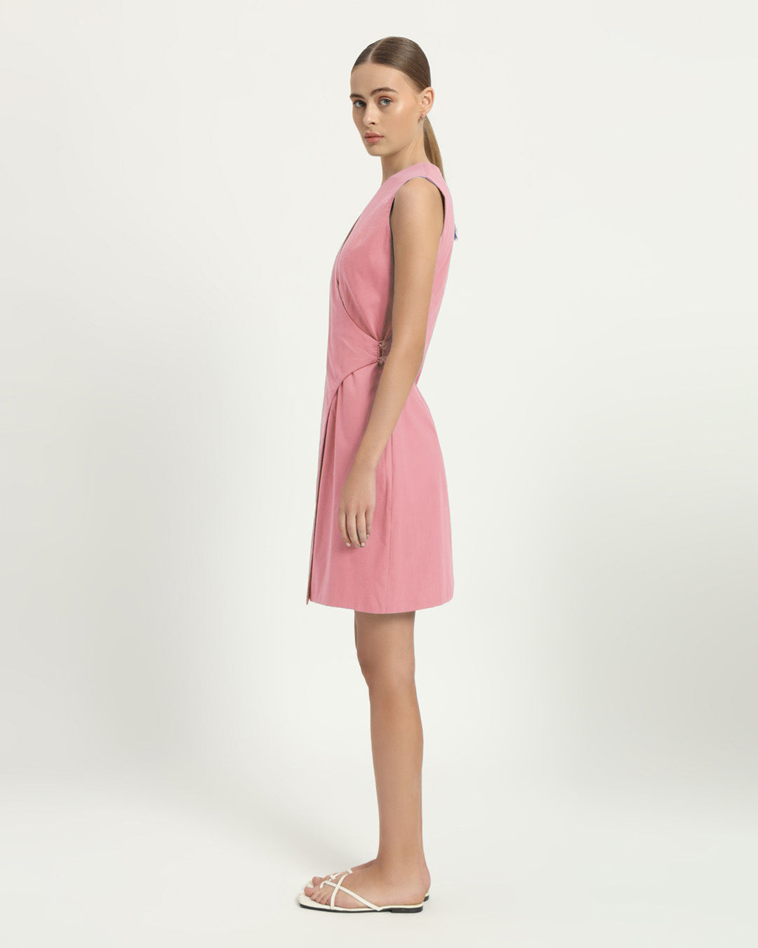 The Augsberg Fondant Pink Cotton Dress